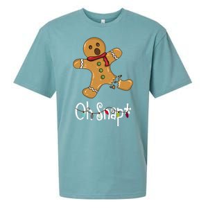 Oh Snap Funny Gingerbread Cookie Sueded Cloud Jersey T-Shirt