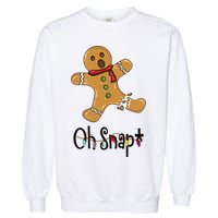 Oh Snap Funny Gingerbread Cookie Garment-Dyed Sweatshirt