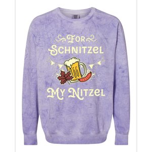 Oktoberfest Shirts For Schnitzel My Nitzel Funny Octoberfest Colorblast Crewneck Sweatshirt