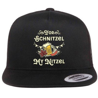Oktoberfest Shirts For Schnitzel My Nitzel Funny Octoberfest Flatbill Hat