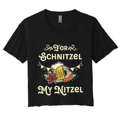 Oktoberfest Shirts For Schnitzel My Nitzel Funny Octoberfest Crop Top