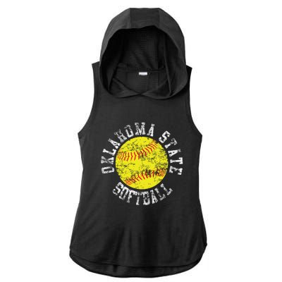 Oklahoma Softball Funny Ladies PosiCharge Tri-Blend Wicking Draft Hoodie Tank