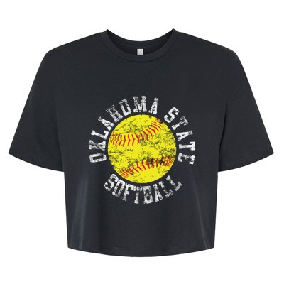 Oklahoma Softball Funny Bella+Canvas Jersey Crop Tee