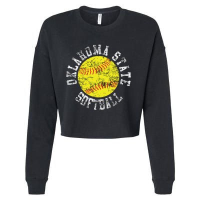 Oklahoma Softball Funny Cropped Pullover Crew