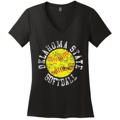 Oklahoma Softball Funny Women's V-Neck T-Shirt