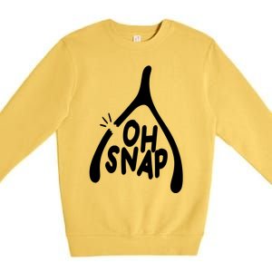 Oh Snap Funny Broken Bone Premium Crewneck Sweatshirt