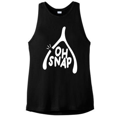 Oh Snap Funny Broken Bone Ladies PosiCharge Tri-Blend Wicking Tank