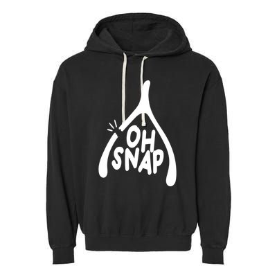 Oh Snap Funny Broken Bone Garment-Dyed Fleece Hoodie