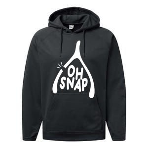 Oh Snap Funny Broken Bone Performance Fleece Hoodie