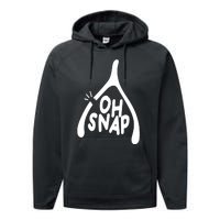 Oh Snap Funny Broken Bone Performance Fleece Hoodie