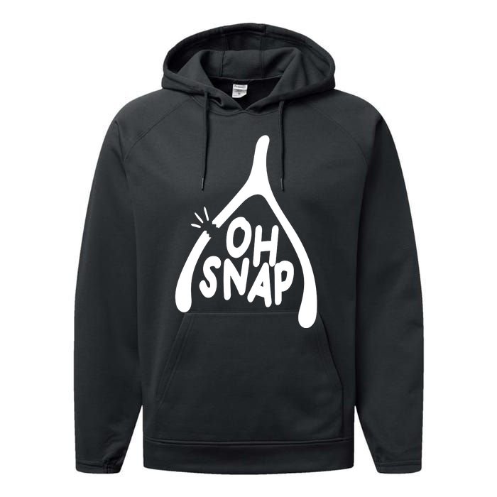 Oh Snap Funny Broken Bone Performance Fleece Hoodie