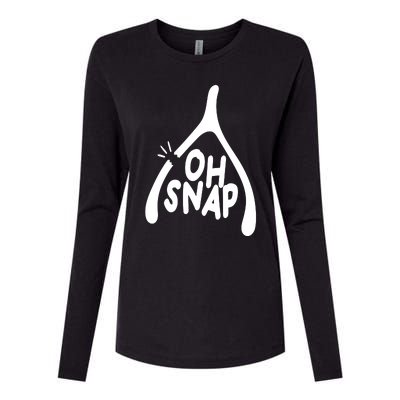 Oh Snap Funny Broken Bone Womens Cotton Relaxed Long Sleeve T-Shirt