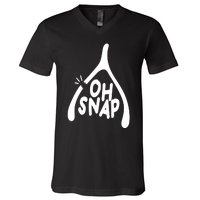 Oh Snap Funny Broken Bone V-Neck T-Shirt