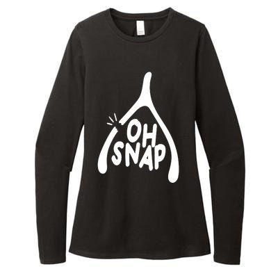 Oh Snap Funny Broken Bone Womens CVC Long Sleeve Shirt