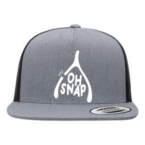 Oh Snap Funny Broken Bone Flat Bill Trucker Hat