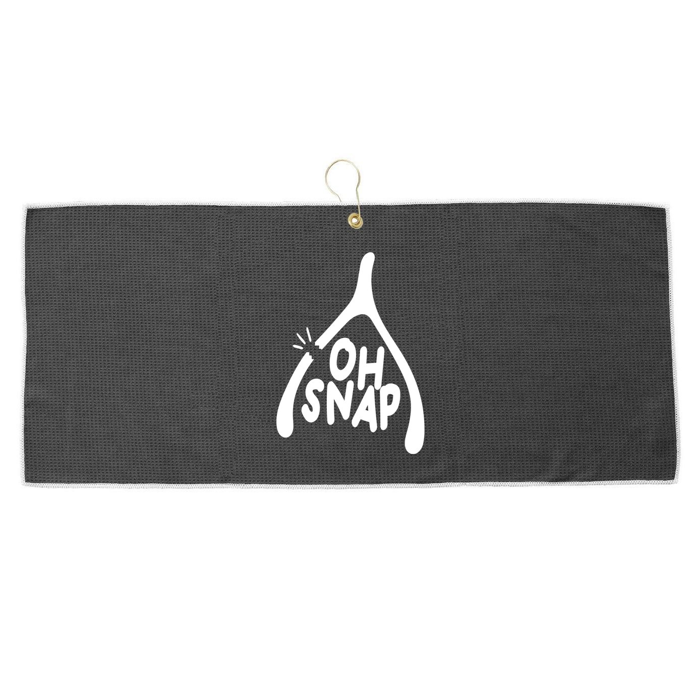 Oh Snap Funny Broken Bone Large Microfiber Waffle Golf Towel
