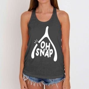 Oh Snap Funny Broken Bone Women's Knotted Racerback Tank