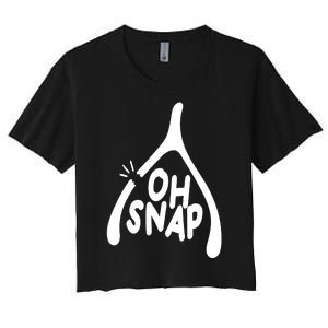 Oh Snap Funny Broken Bone Women's Crop Top Tee