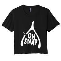 Oh Snap Funny Broken Bone Women's Crop Top Tee