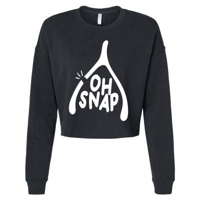 Oh Snap Funny Broken Bone Cropped Pullover Crew