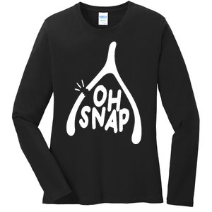 Oh Snap Funny Broken Bone Ladies Long Sleeve Shirt