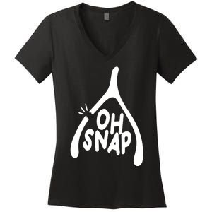 Oh Snap Funny Broken Bone Women's V-Neck T-Shirt