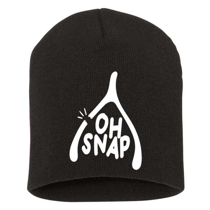 Oh Snap Funny Broken Bone Short Acrylic Beanie