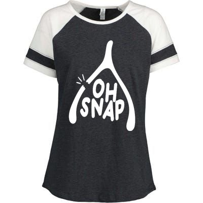 Oh Snap Funny Broken Bone Enza Ladies Jersey Colorblock Tee