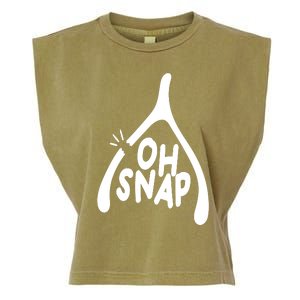 Oh Snap Funny Broken Bone Garment-Dyed Women's Muscle Tee