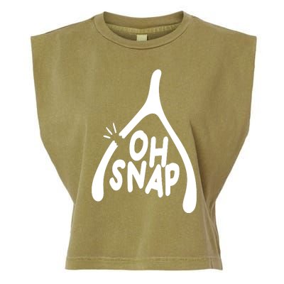 Oh Snap Funny Broken Bone Garment-Dyed Women's Muscle Tee