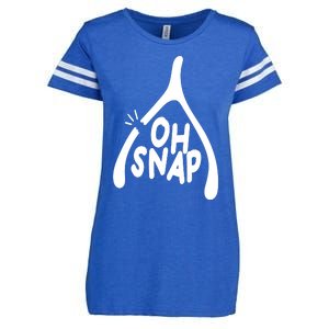 Oh Snap Funny Broken Bone Enza Ladies Jersey Football T-Shirt