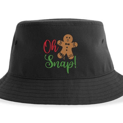 Oh Snap Funny Gingerbread Christmas Sustainable Bucket Hat