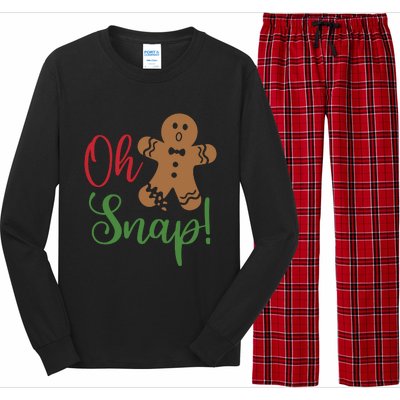 Oh Snap Funny Gingerbread Christmas Long Sleeve Pajama Set