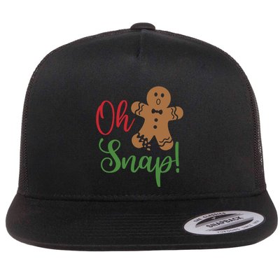 Oh Snap Funny Gingerbread Christmas Flatbill Hat