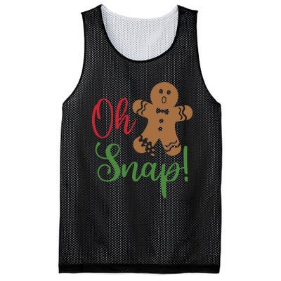 Oh Snap Funny Gingerbread Christmas Mesh Reversible Basketball Jersey Tank