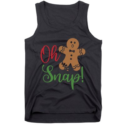 Oh Snap Funny Gingerbread Christmas Tank Top