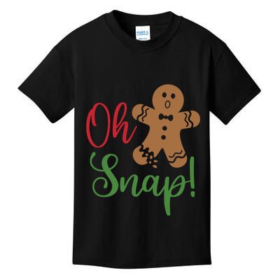 Oh Snap Funny Gingerbread Christmas Kids T-Shirt