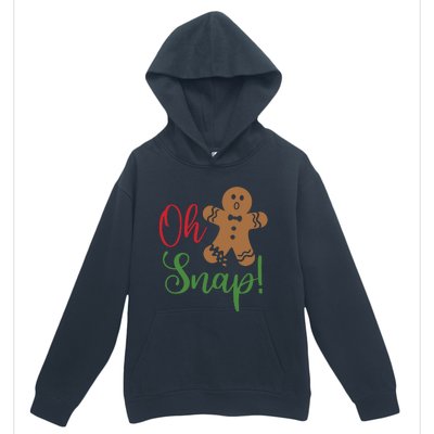 Oh Snap Funny Gingerbread Christmas Urban Pullover Hoodie