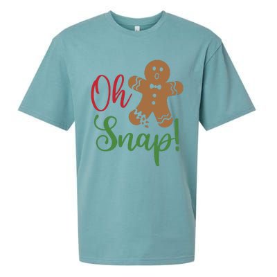 Oh Snap Funny Gingerbread Christmas Sueded Cloud Jersey T-Shirt