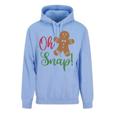 Oh Snap Funny Gingerbread Christmas Unisex Surf Hoodie