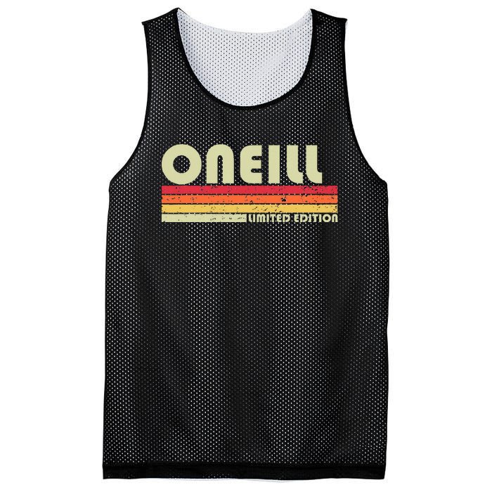 Oneill Surname Funny Retro Vintage 80s 90s Birthday Reunion Mesh Reversible Basketball Jersey Tank