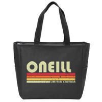 Oneill Surname Funny Retro Vintage 80s 90s Birthday Reunion Zip Tote Bag