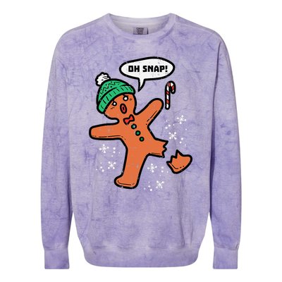 Oh Snap Funny Gingerbread Christmas Xmas Holiday Gift Idea Trending Colorblast Crewneck Sweatshirt