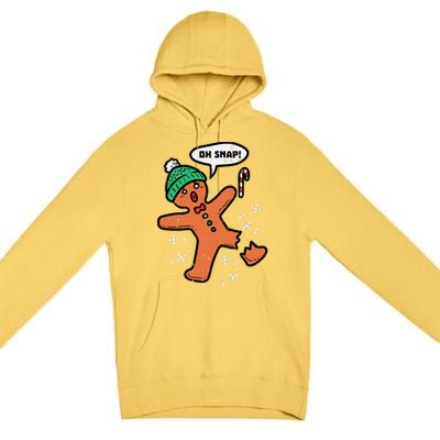 Oh Snap Funny Gingerbread Christmas Xmas Holiday Gift Idea Trending Premium Pullover Hoodie