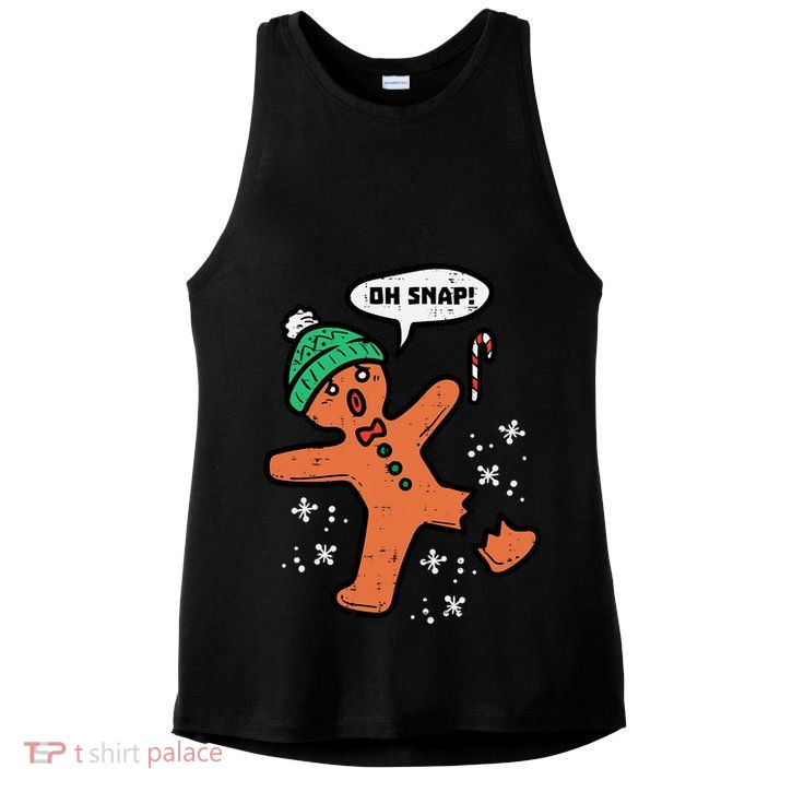 Oh Snap Funny Gingerbread Christmas Xmas Holiday Gift Idea Trending Ladies PosiCharge Tri-Blend Wicking Tank