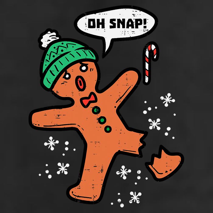 Oh Snap Funny Gingerbread Christmas Xmas Holiday Gift Idea Trending 7 Panel Mesh Trucker Snapback Hat