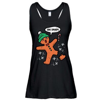 Oh Snap Funny Gingerbread Christmas Xmas Holiday Gift Idea Trending Ladies Essential Flowy Tank