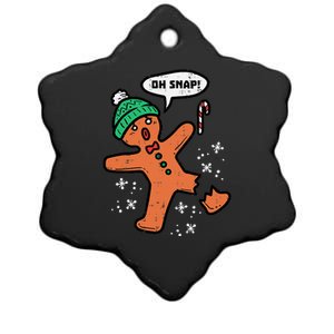 Oh Snap Funny Gingerbread Christmas Xmas Holiday Gift Idea Trending Ceramic Star Ornament