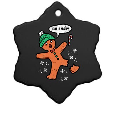 Oh Snap Funny Gingerbread Christmas Xmas Holiday Gift Idea Trending Ceramic Star Ornament