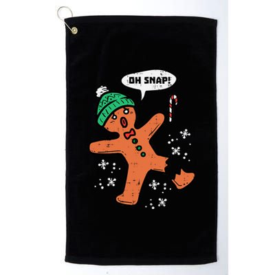 Oh Snap Funny Gingerbread Christmas Xmas Holiday Gift Idea Trending Platinum Collection Golf Towel